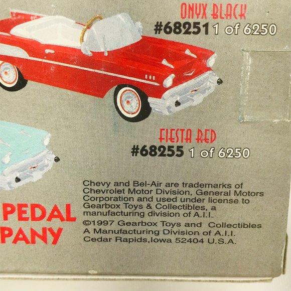 Gearbox 1997 Vintage 1957 Chevy Bel Air Convertible Serial #04607 Pedal Car New - Picture 7 of 11